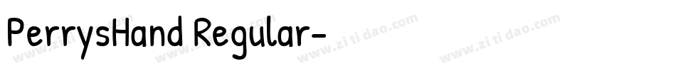PerrysHand Regular字体转换